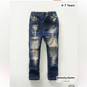Blue Distressed Men's Jeans